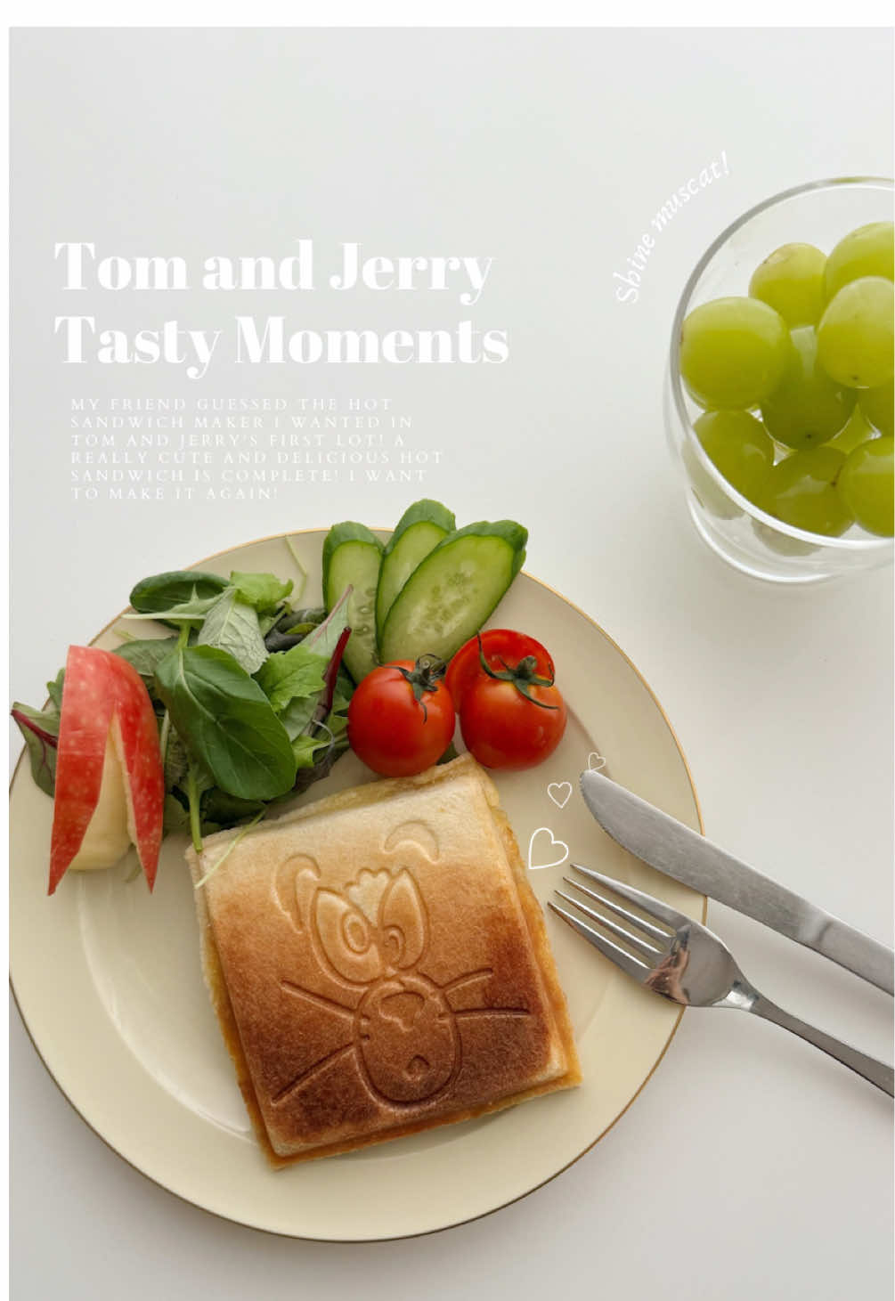 ____________________ . . 一番くじ トムとジェリー Tasty Moments ～おいしい毎日～ . めちゃくちゃ欲しかったA賞の ホットサンドメーカーを友達が当ててくれました😭 . 早速朝ごはんにトムジェリのホットサンドを🥪 やばい...両面可愛すぎる.... . . #yuki_mogmog  #トムとジェリー #一番くじ #ホットサンド