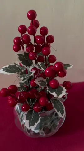 Artificial Berry Stem #tiktok  #tiktokviral  #christmas  #christmasdecor 