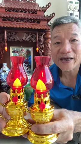 [Combo 2] Đèn Thờ Ông Địa, Để nhựa abs mạ vàng không dùng điện thờ ban gia tiên #denthoongsia #denthobangiarien #xuhuong #thinhhanh 