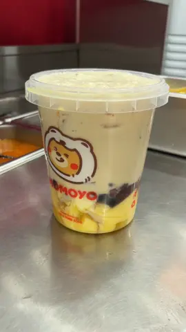 Jumbo milktea pudding✨ #momoyo #icecream #milktea #eggpudding #oyen 