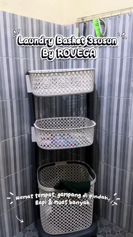 1 keranjang bisa muat 3, tinggal susun aja , hemat tempat banget ..  #keranjanglaundry #basketlaundry #laundryroom #laundryasmr #keranjangbaju 
