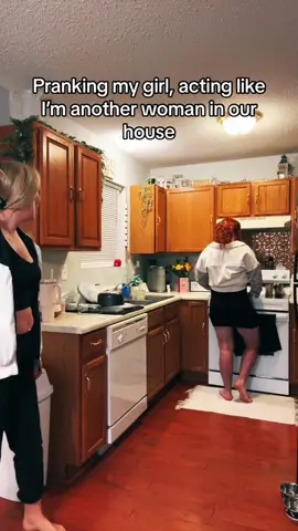 Pretending to be another girlin the house to see how mywife reactse#tiktok #funny #funnyvideo #scareprank #prank #scarecam #foryou