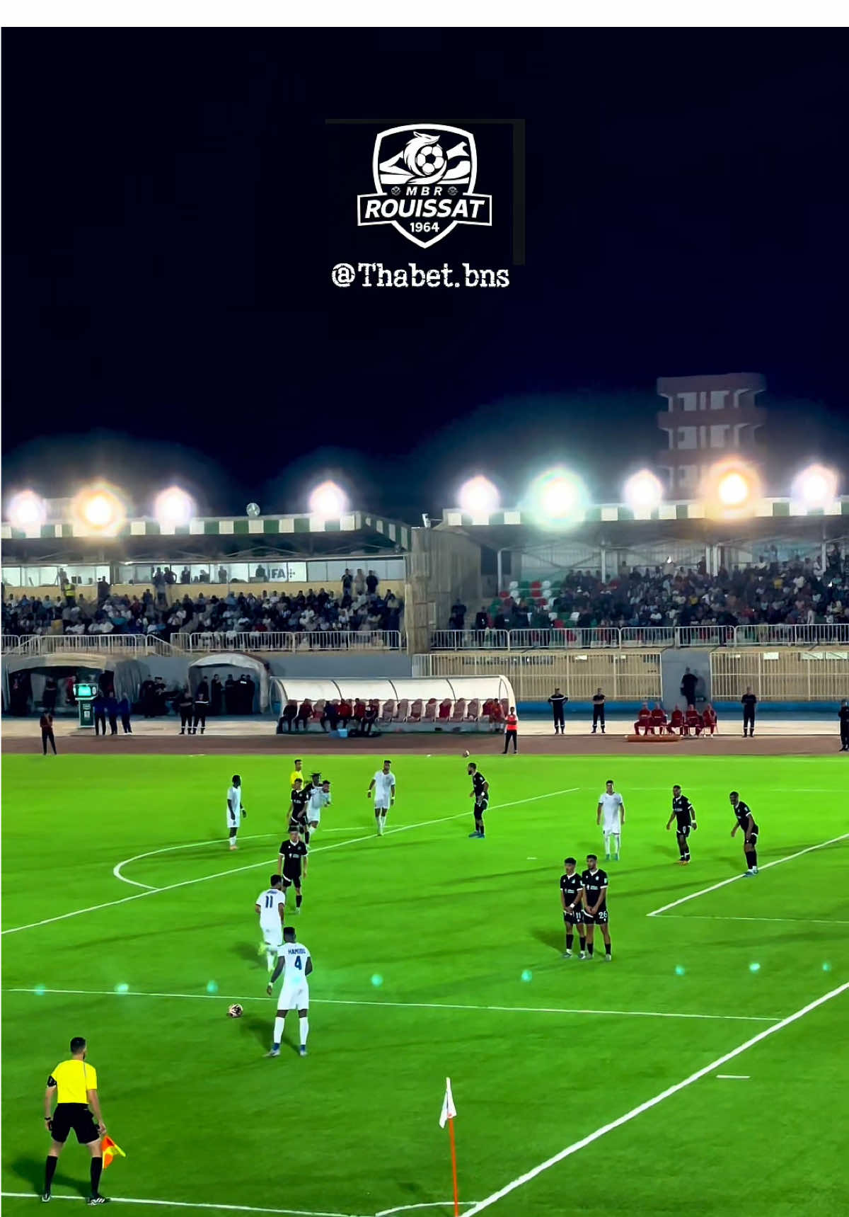 اجواء مباراة رويسات وسطيف من المدرجات 😍💙🤍.                                                          #BLUES #rouissat #MBR #LFP #الرويسات 