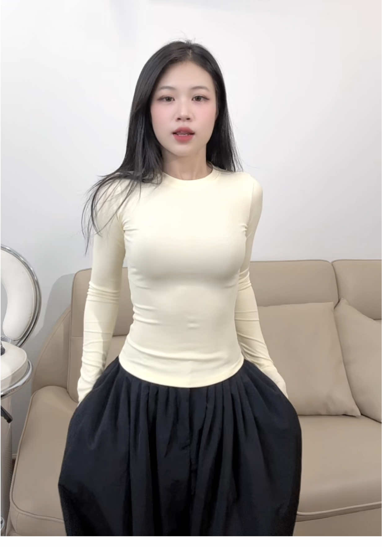 Áo thun ôm body dài tay #aothundaitay #aothunnu #aothun #aothundaitaynu 