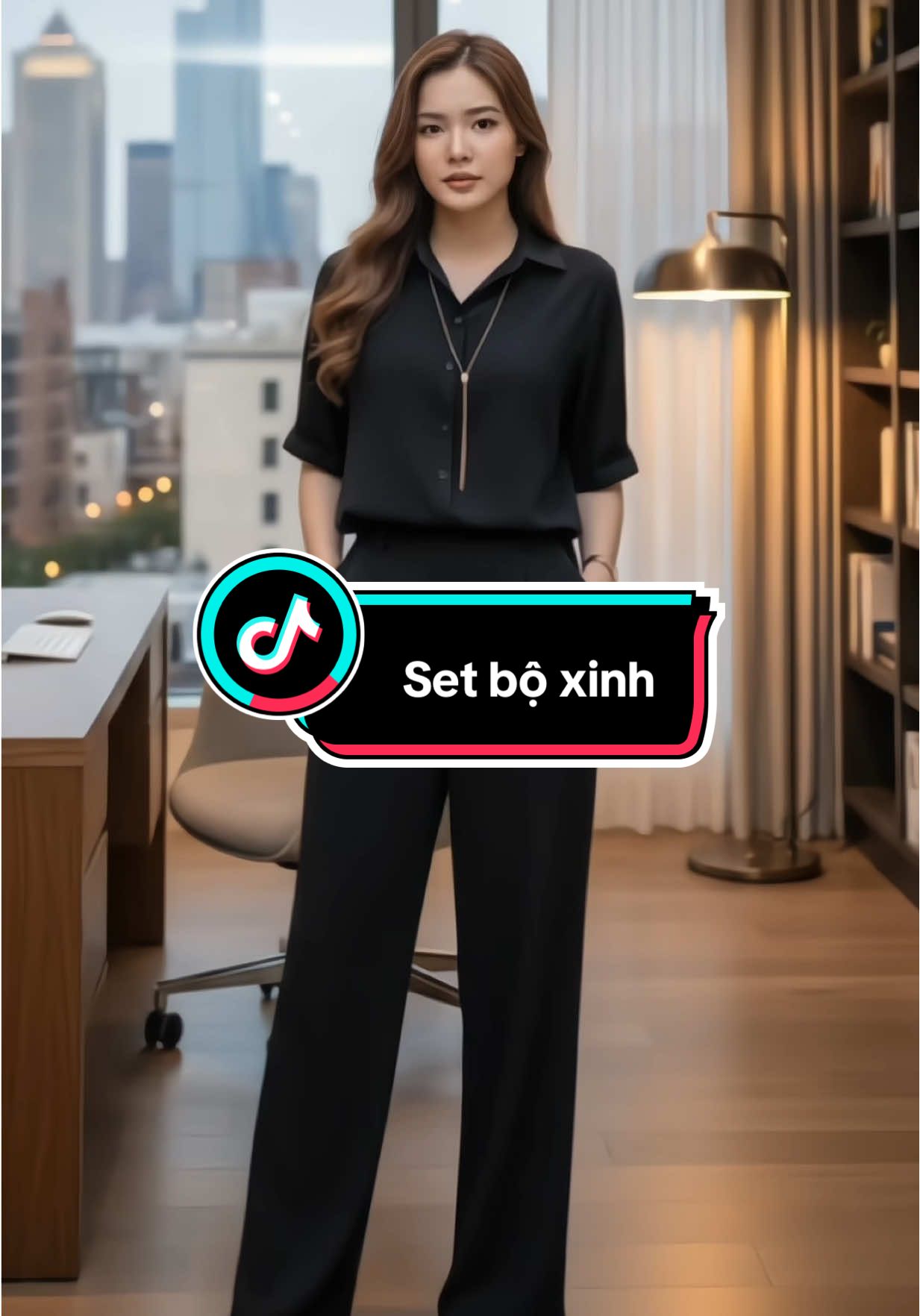 Set áo đũi tơ cổ V rút eo kèm quần ống suông nhẹ nhàng thanh lịch #xuhuong #thoitrangnu #setboxinh #setbo #macdepmoingay 
