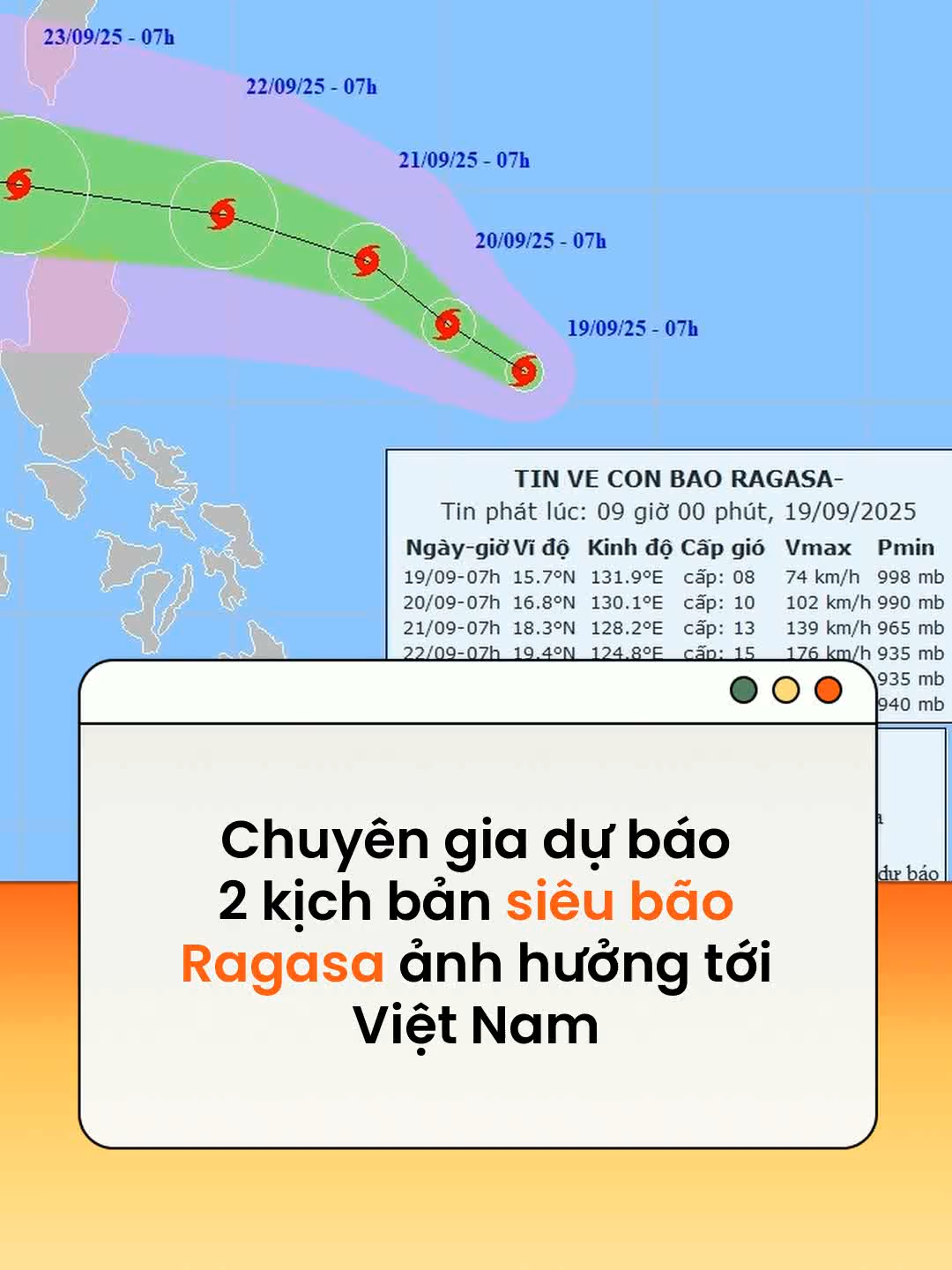 Chuyên gia dự báo Bão RAGASA là cơn bão rất mạnh, dự báo đạt đến cấp siêu bão, đường đi tương đối phức tạp. Khi vào Biển Đông có 2 kịch bản có khả năng xảy ra và ảnh hưởng đến Việt Nam. Theo xaydungchinhsach.chinhphu.vn #amm #tiktoknews
