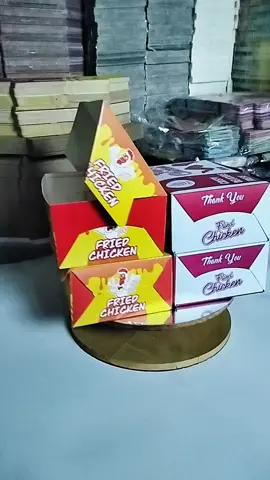Kemasan Box Fried Chicken non Laminasi dan Laminas Voil #kemasanbox #boxfriedchicken #boxayamcrispy #pengikuttiktok #ikutitiktokku