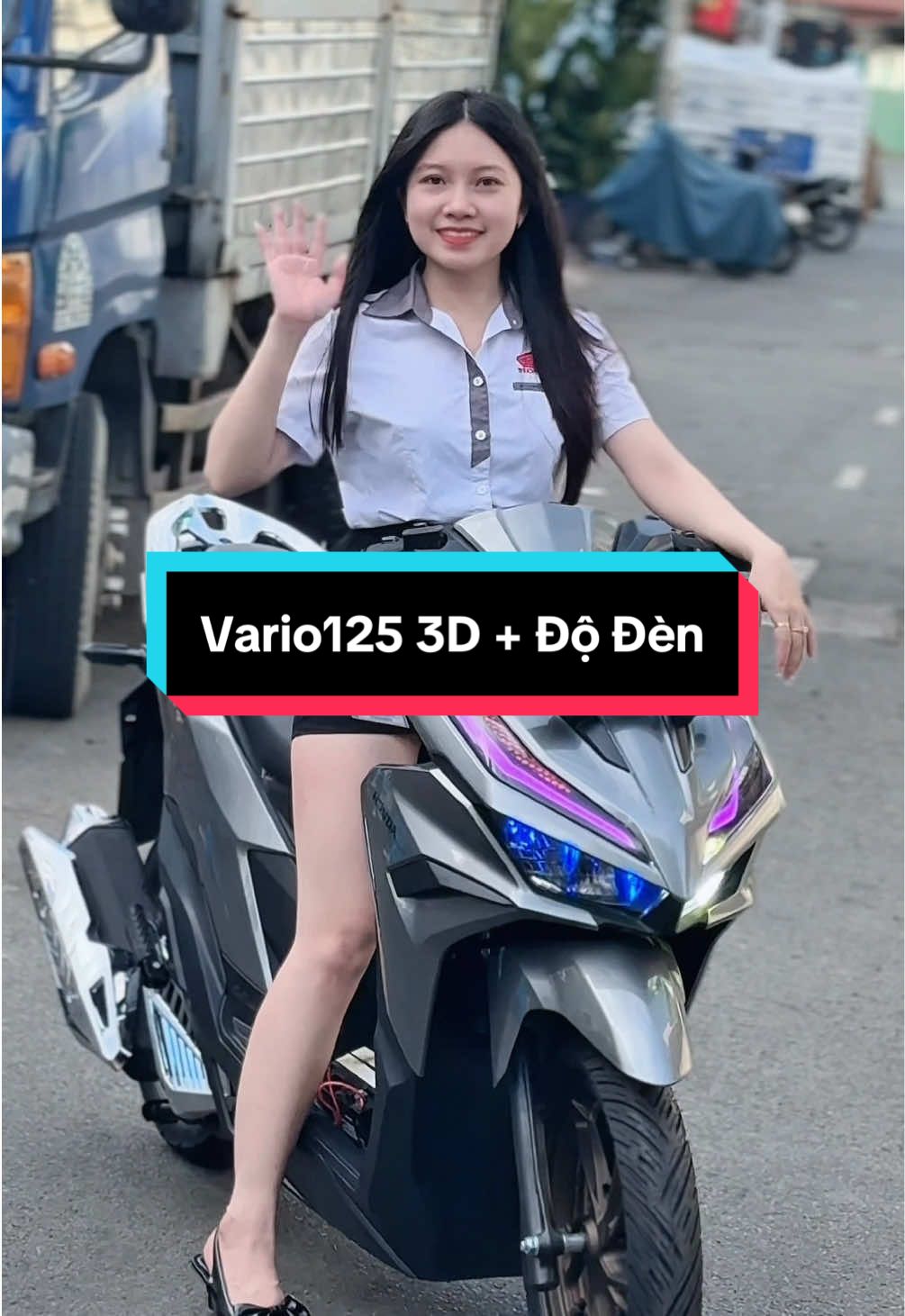 Vario125 Xám Độ Đèn #honda #xemaytragop #vario #vario125 #viral 