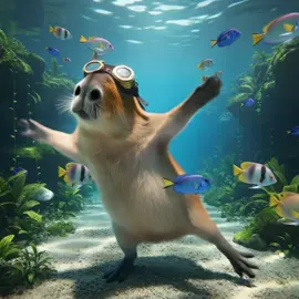 Feeling my inner self, what about you? This is what pure joy and chill vibes look like. #capybara #ai #fyp #viral #chill 