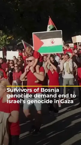 ‘We feel for the people of Gaza because we went through horrors of war in a very similar way’. Bosnian survivors of genocide have protested Israel’s genocide against Palestinians in Gaza. #news