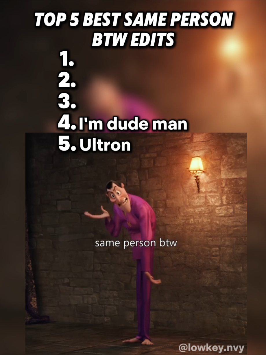 Top 5 best and most viral same person btw edits 🔥 #top5 #samepersonbtw #dudeman #edit #edittrend 