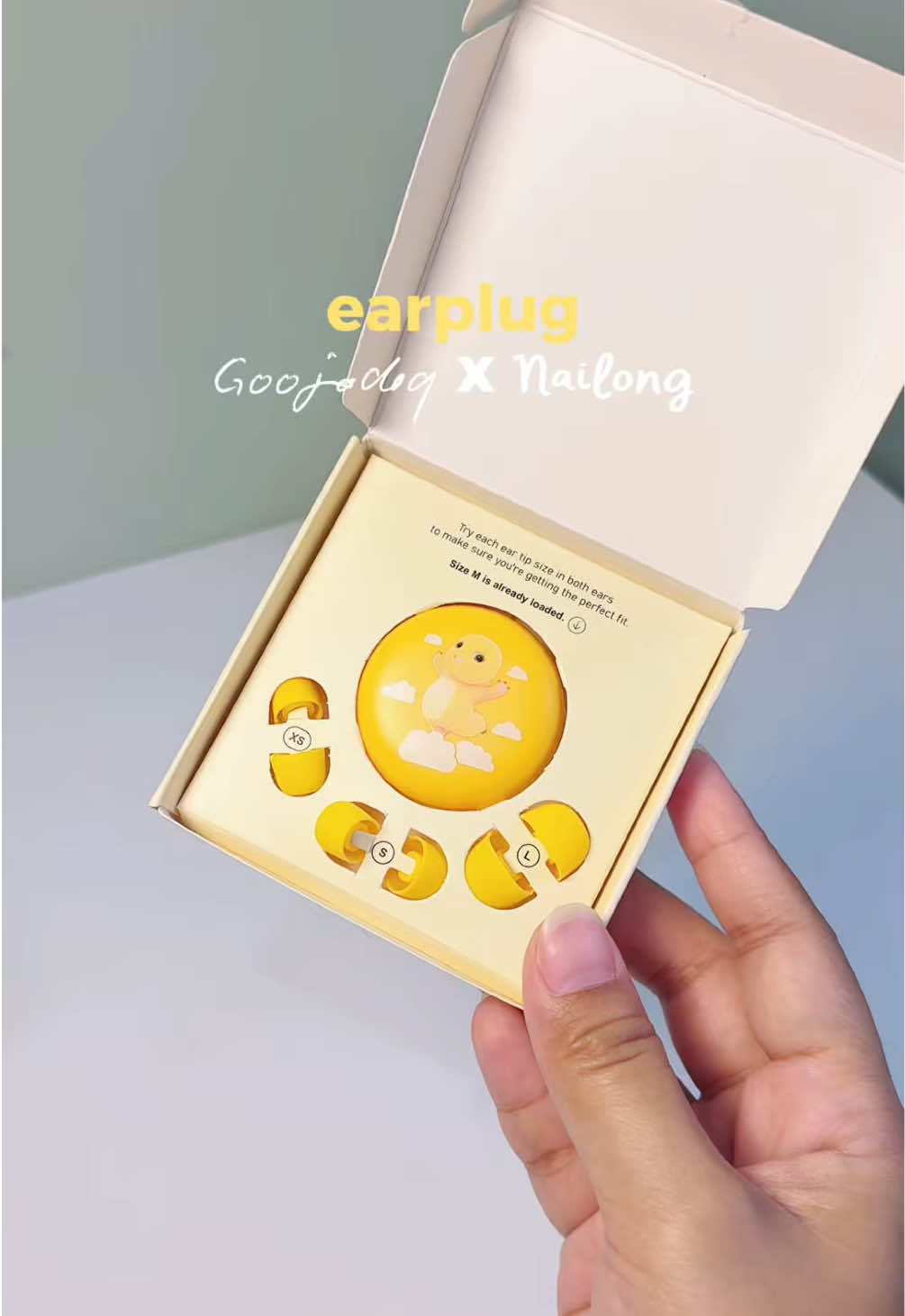 gemes banget! auto ga berisik kalo pake ini 💛 #earplug #goojodoqxnailong 