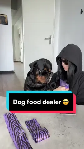 Dog food dealer 😎 #dog #puppy #rottweiler #funnydog 