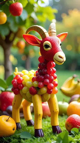 Du di du di dam dam song 🎵 | Fruit animals fun 🦌🥰🤩 #kidsfun #tiktokkidsfun #cartoon #kidsanimation #fyp 