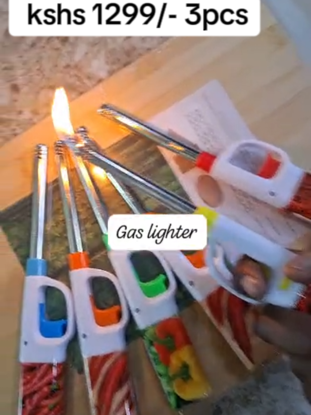 Gas lighter 3pcs 1299/- ✨ Ready to Order? Contact: +254115761400 ✨ Easy Payment Options: Pay on delivery for Nairobi orders. ✨ Parcels: Payment required before delivery. ✨ Complimentary Delivery: Within CBD Town (Payment on Delivery). Your satisfaction is our priority!