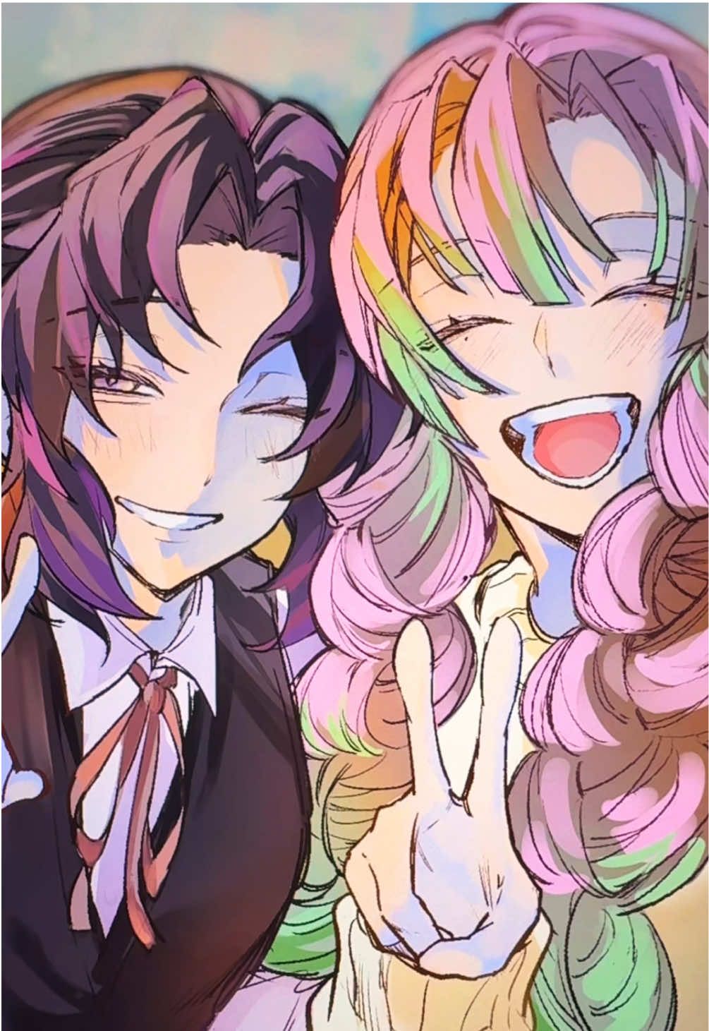 可愛い2人にぴったりな大好きな曲⋆⸜♡⸝‍⋆この音源流行れ〜！ #鬼滅の刃 #kimetsunoyaiba #君セン  (のどかの亡霊なので不快な方は気をつけてね...‬т т)