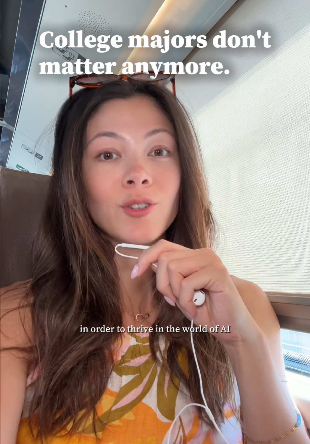 If you’re in college: follow your curiosity. Take oddball classes. Join clubs. Try stuff for a month and then quit if you don’t like it. Get internships. Work on passion projects. Find other people who are into the same weird stuff you’re into and make things with them.  if you wanna be prepared for the AI future, focus on figuring out how to make yourself a Swiss Army knife, rather than what major you should pick.  #ai #society 