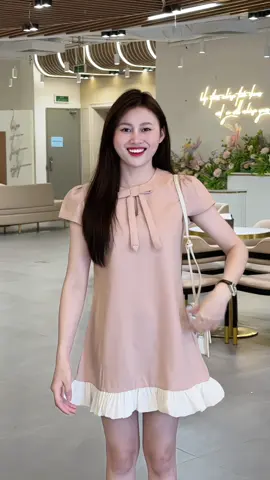 Váy ngắn cổ tròn #thoitrangnu 