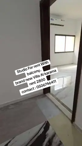 studio with balcony.. price 2800 in al karama contact : 0506746411