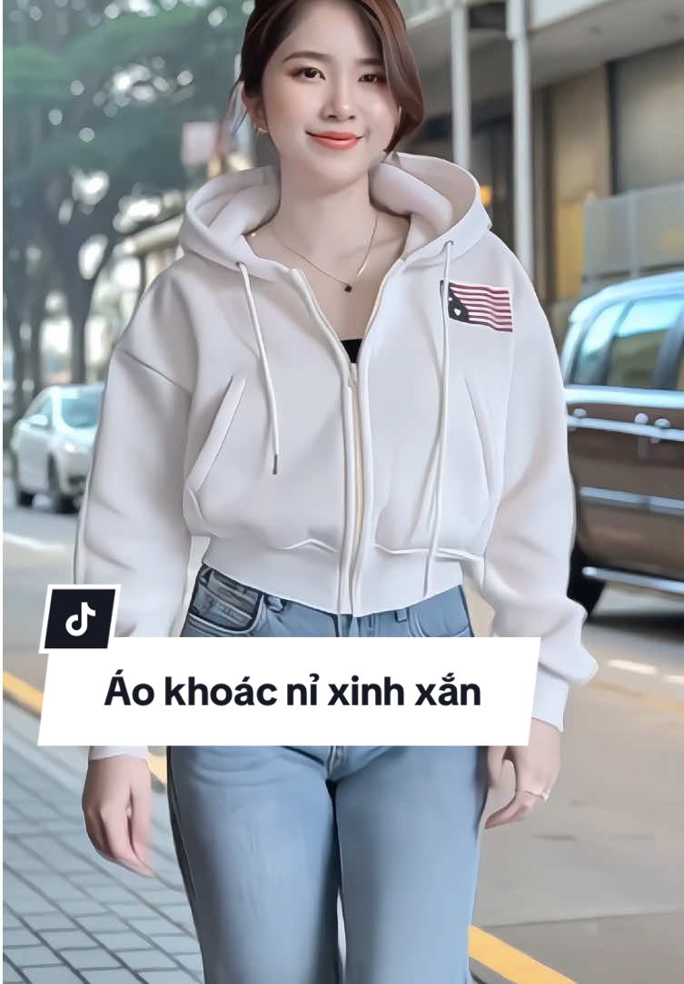 Áo khoác nỉ nữ xinh xắn tôn dáng #aokhoacni #aokhoacnu #aokhoacxinh #aokhoacchongnang #xuhuong 