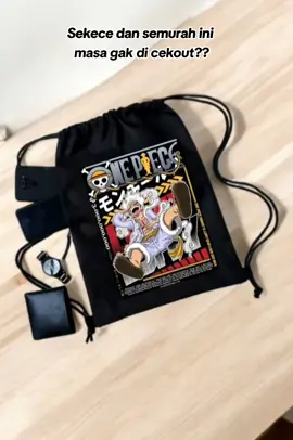 Tas serut string bag motif one piece murah.. #Tas Serut Keren Aesthetic Kece Harga 10k #tastrendy #tasserutmurah 