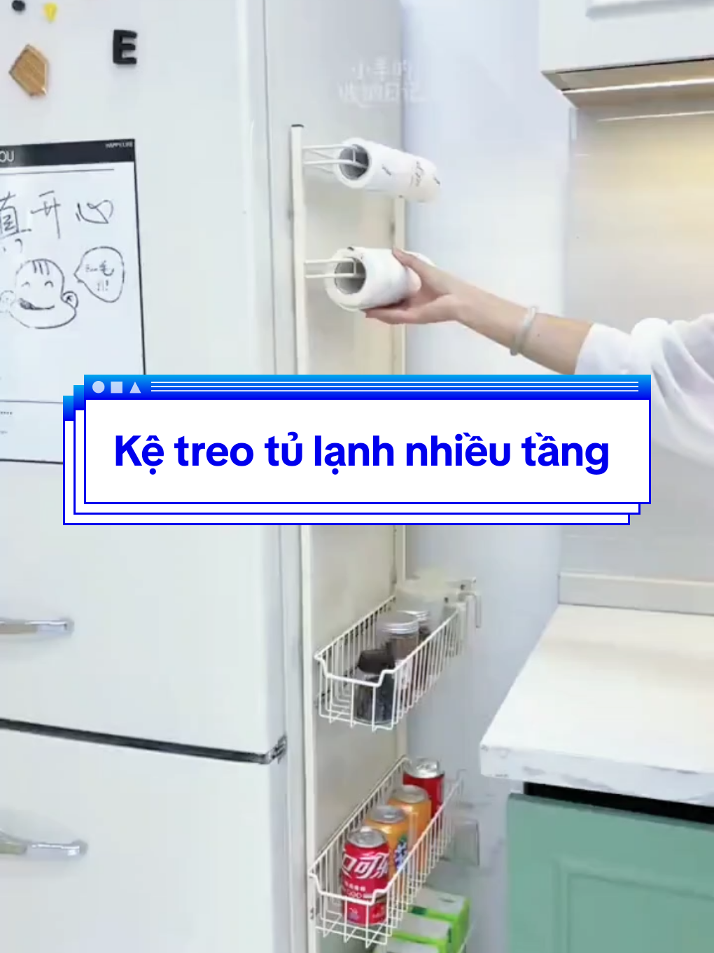 Kệ treo tủ lạnh nhiều tầng, tiết kiệm không gian, gọn gàng và tiện lợi. Mua hàng bấm vào kênh này ạh 👉@Tồng Kho Gia Dụng  #thinhhanh #dogiadung #giadungthongminh #giadungtienich #xuhuong 