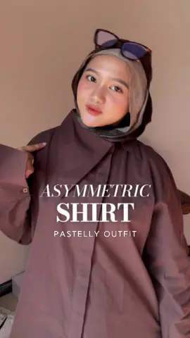 cantik banget model kemeja baru aku, asymmetric shirt! produk barunya pastelly... so cute cute cuteee!!! #OOTD #ootdhijab #outfitideas #outfitinspo #atasanwanita 