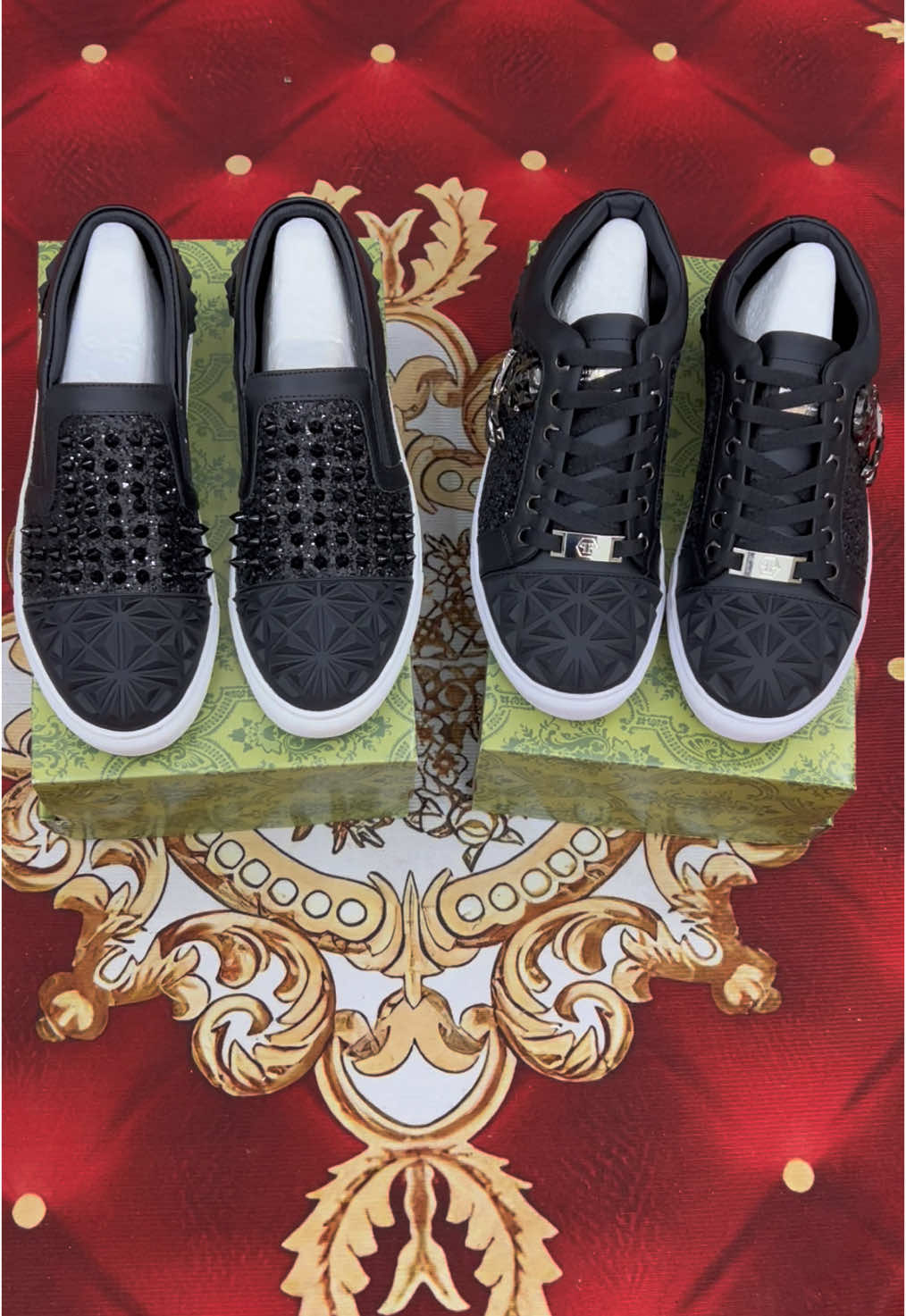 Siêu phẩm đính đinh đầu lâu hồi sinh trở lại #xuhuong #giaysliponnam #giayboypho #giaycoi #giayluoinam #giaymatquy #xuhuongtiktok #tiktokshop 