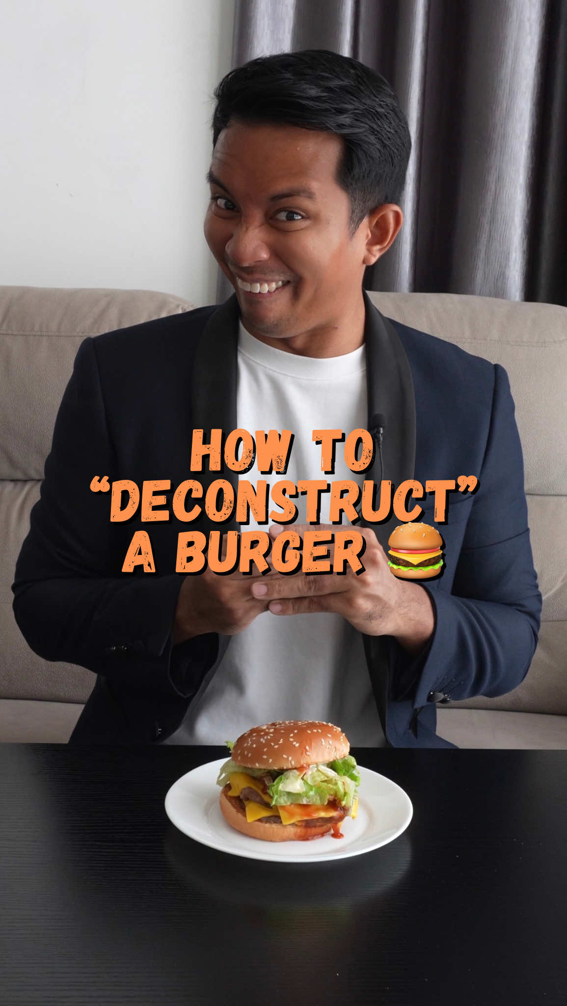 How to deconstruct a burger 🍔  #fyppppppppppppppppppppppp #fypシ゚ #fyp 