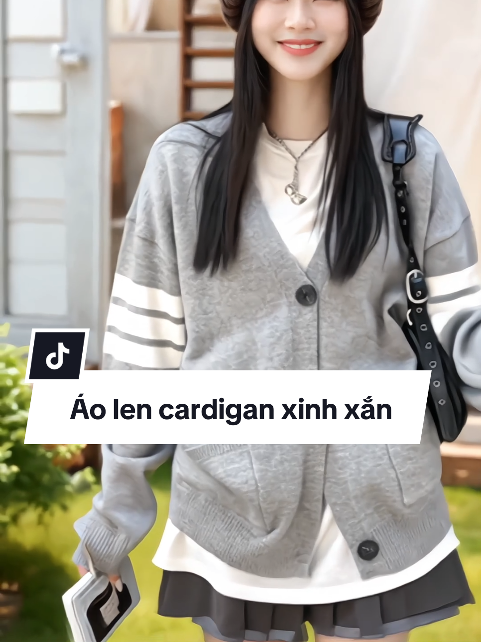 Áo khoác len cadigan túi rộng xinh xắn #aokhoaclennu #aokhoaclenxinh #aocadigannu #aolennu #xuhuong 