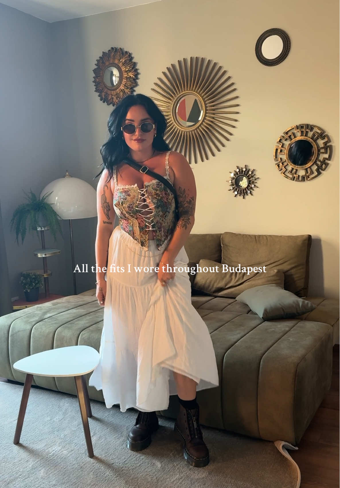 The docs keep it edgy, the way I like it. #outfitinspo #budapestoutfit #europeoutfits #OOTD 