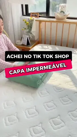 Capa de colchão impermeável acolchoada, macia e estilosa. Protege contra líquidos, sujeiras e ácaros, dando sensação de colchão novo com conforto e praticidade. #capaimpermeável 