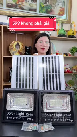 Combo 2 đèn năng lượng mặt trời 3000W vỏ nhựa chống nước IP69, có thể chiếu sáng 5-8 tiếng, không sử dựng điện, an toàn tiết kiệm, có cảm biến tự động bật tắt #hangxinhtuoi#dennangluongmattroi 