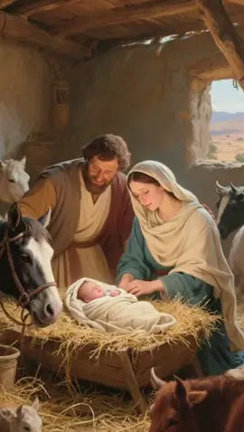 The manger in Bethlehem, where Jesus was born, is where hope begins.#Positive Energy#Artificial intelligence generation