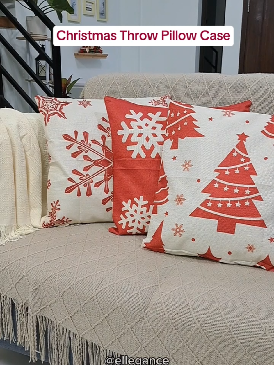Less than P100 ang mall quality Christmas throw pillow case #christmasthrowpillowcase #christmaspillowcase #christmasthrowpillow #christmashomedecor #christmasdecor 