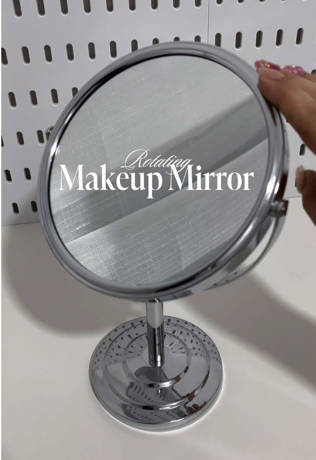 Rotating Makeup Mirror 🪞✨ #mirror #deskmirror #fyp #magnifyingmirror #foryouu #rotatingmirror #facemirror #dualsidemirro #makeupmirror #doublesidedmirror #roundmirror #vanitymirror  