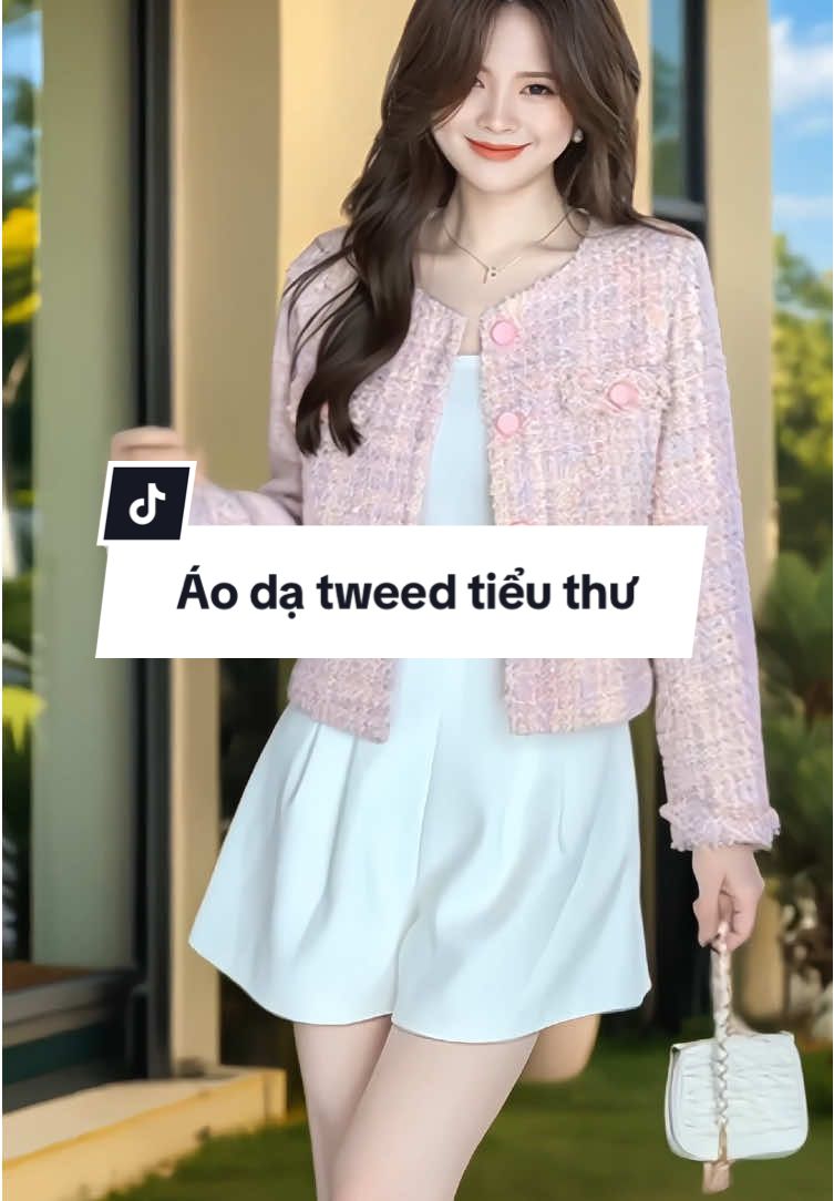 Áo khoác dạ tweed tiểu thư dáng ngắn #aokhoacdanu #aodanu #aokhoacxinh #aodatweed #xuhuong 