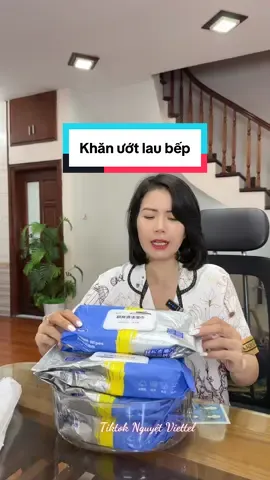 Combo 7 gói khăn ướt lau bếp #nguyetviettel #xuhuong #tiktokshop #khanuotlaubep 