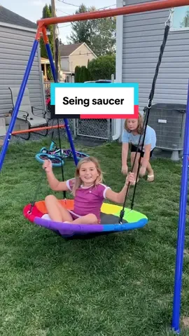 Kids outside activity swing saucer #Swingset #Swing #Kids #OutsideActivities #Toys 