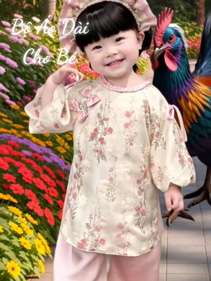Áo dài thêu quần lụa cho bé gái@MẸ BÉ TRÚC KIDS #setdobegai #dobegaidep #dobegaisanhdieu #dobegai #bobegai 