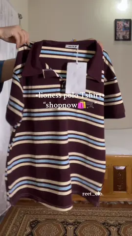 •Trending now📍  •Striped PoLo T-shirt.🛍️🛒” #reetclo  #stripedshirt #OOTD #2025fashiontrends #poloshirt 