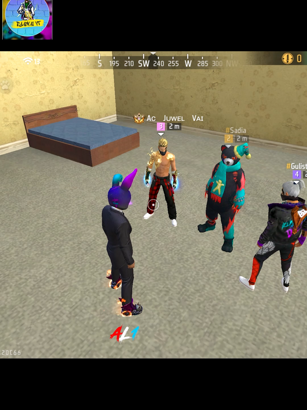 FF 1v4 #al1 #freefire #al1_0x1