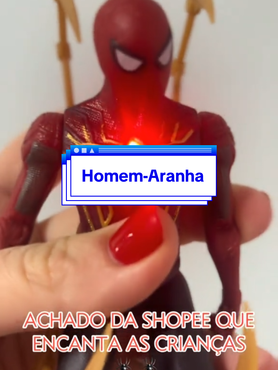 Boneco homem-aranha, sua criança vai amar 🕸🕷 LINK NOS COMENTÁRIOS 🔥  Boneco Homem Aranha Com Garras 16cm  Vingadores Colecionável. #creatorsearchinsightsview #homemaranha #boneco #marveltok #diadascrianças 