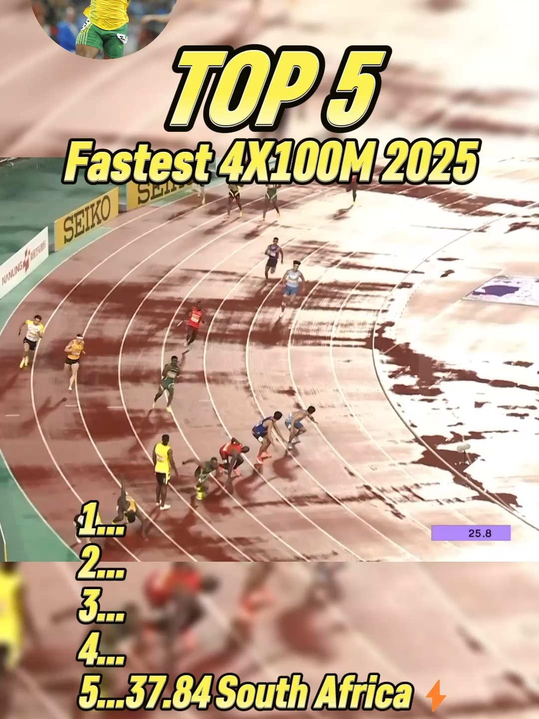 Top 5 Fastest Men's 4x100 Metres Relay In 2025 Season!