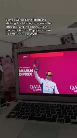 @carlossainz55 MADE IT ONTO P3!! WDYM FIRST PODIUM OF WILLIAMS THIS 2025!! CONGRATS OUR CARLOS, DESERVEEE!! CONGRATS @Atlassian Williams Racing #f1 #carlossainz #fyp #azerbaijangp #race 