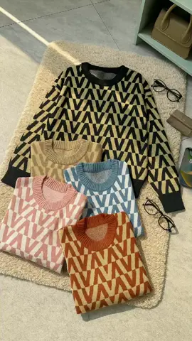 VANESSA SWEATER RAJUT MOTIF V, Sweater cewek motif cantik #sweater #sweatermurah #sweaterrajut #rajut #atasanwanita 