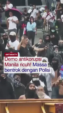 Ribuan warga di Manila, Filipina, turun ke jalan memprotes skandal korupsi proyek pengendalian banjir bernilai miliaran dolar. Kericuhan pecah saat massa mencoba menuju Istana Malacañang dan dihadang barikade polisi. Aksi ini menjadi salah satu demonstrasi antikorupsi terbesar dalam beberapa tahun terakhir di Filipina. Simak berita terkini dan program-program menarik Antara TV di youtube Antara TV Indonesia dan antaranews.com/video! #manila #demo #antikorpusi #filipina #marcosjr #malacanang #beritaterkini #antaratv 