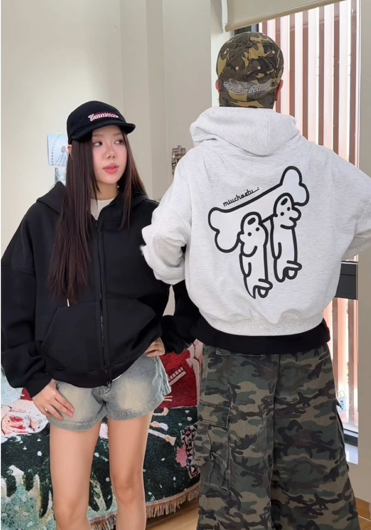 Lên tiếp hoodie zip cho mùa đông nàyyyy 😍❄️ #moingaymotoutfit #miucho #boxy #aotaydai #aothudong 