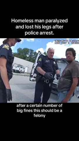 How did it all end? And where is he now? Police arrest leaves homeless man paralyzed and amputated #truecrime #crime #crimestory #horrortok 