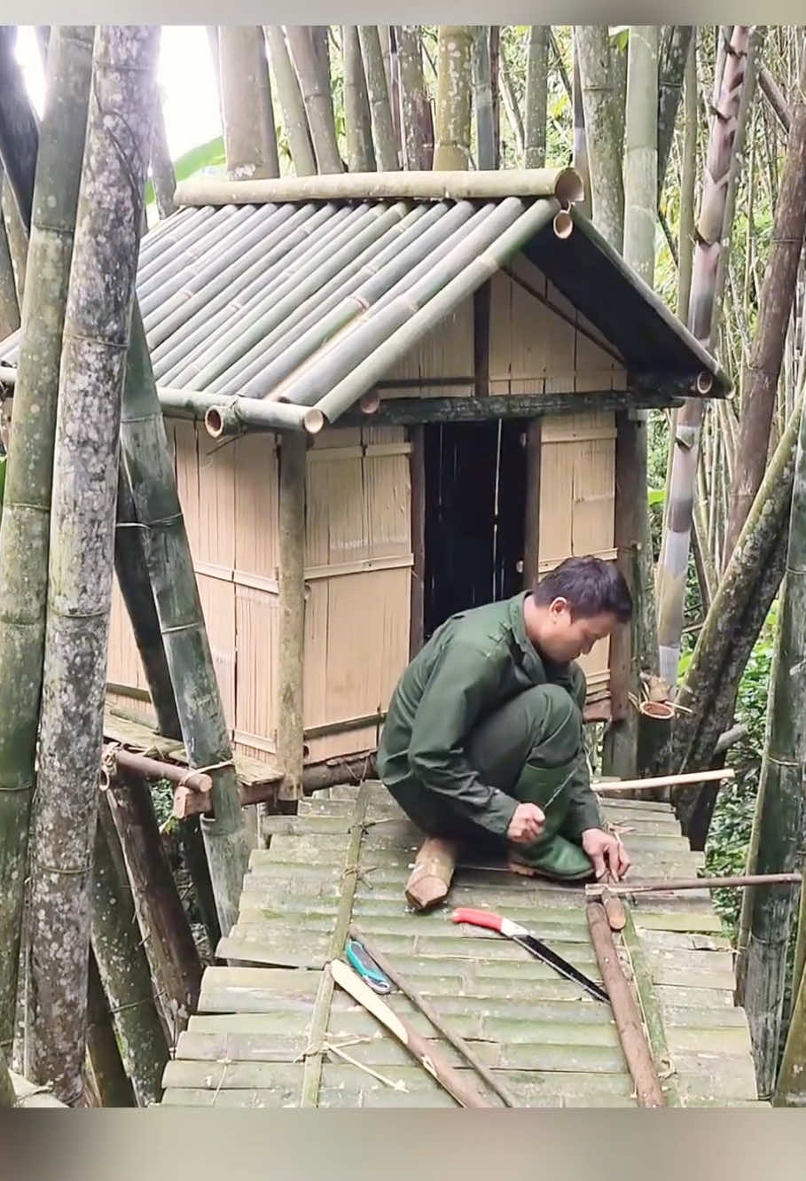 #survial #shelter #camping #bushcraft #treehouse 